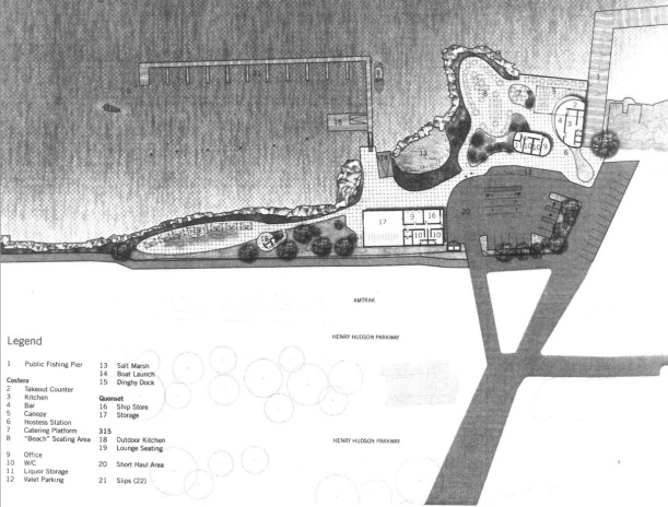 The proposed site plan from the winning Manhattan River Group bid